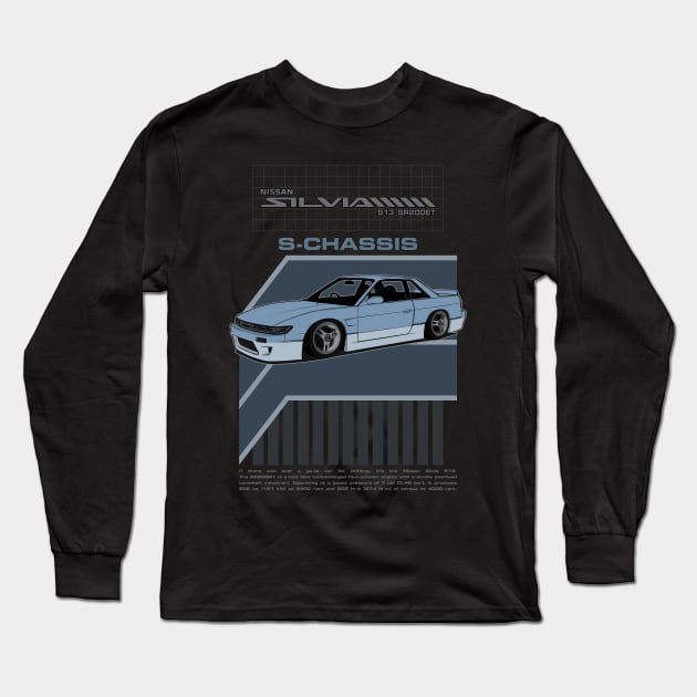 Silvia S13 (blue) Long Sleeve T-Shirt by Xythusia